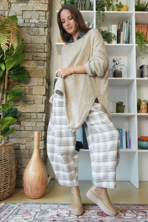  Big Softie Super Slant Knit Jumper Oatmeal Marl /14=